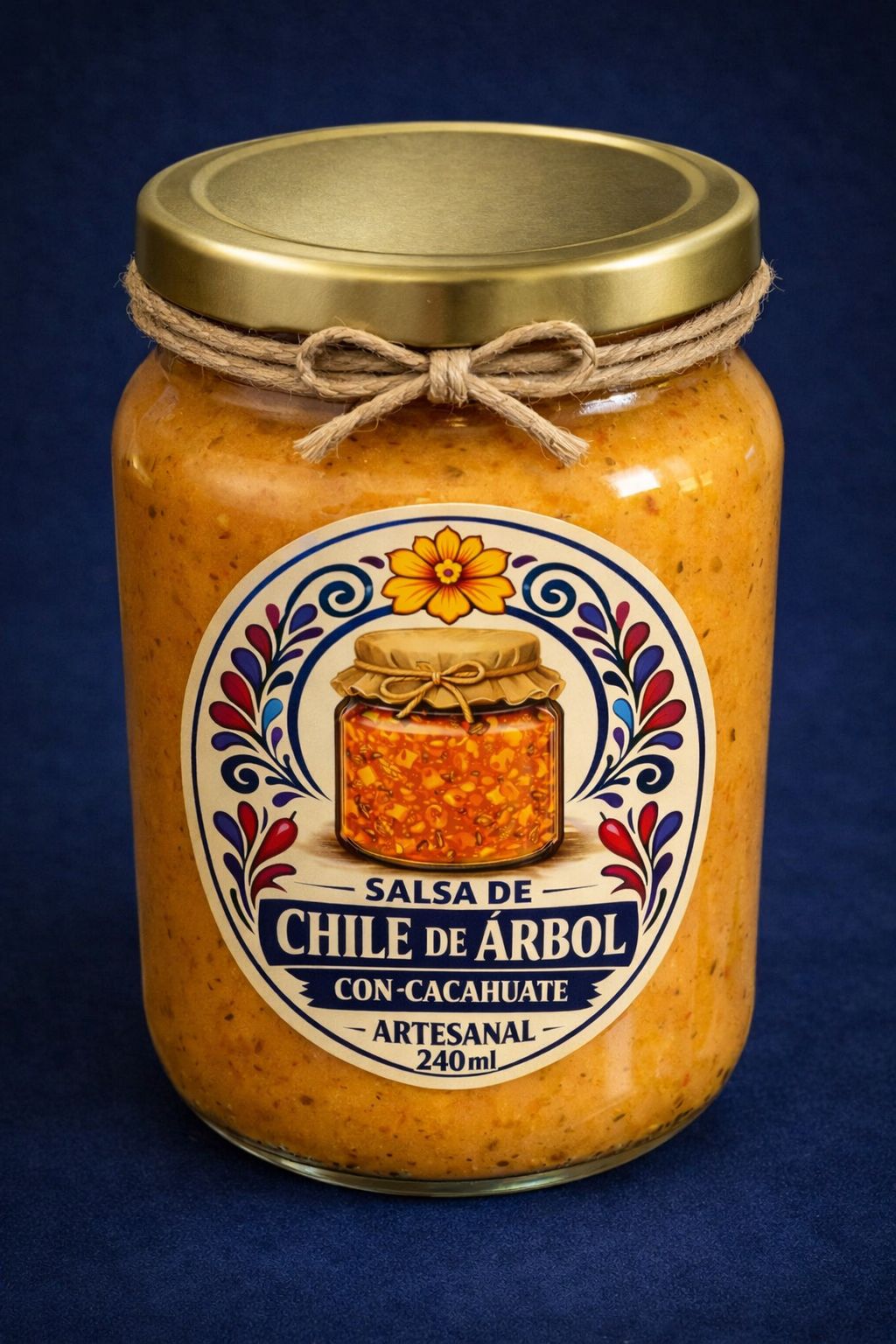 Salsa de Chile de Arbol con Cacahuate